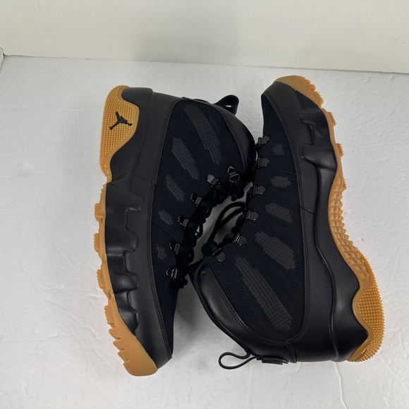Nike Air Jordan 9 Retro Boots Shoes - Black/ Gum Light Brown (AR4491-025) New - Picture 3 of 13
